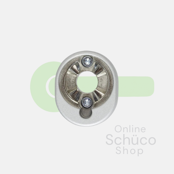 Schuco rozet - afsluitbare greep - kleuren: 247131 aluminium / 247132 zwart 9005 / 247133 wit 9010 / 247134 wit 9016 / 247135 RVS look
