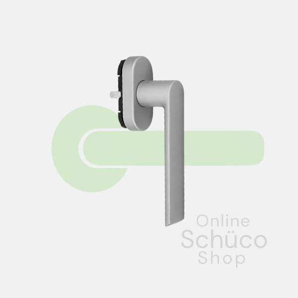 poignée de fenêtre Schüco - aluminium 269017 / acier inoxydable 247081