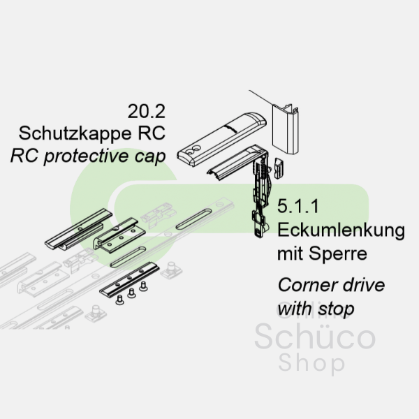 Schuco hoekoverbrenger 276009
