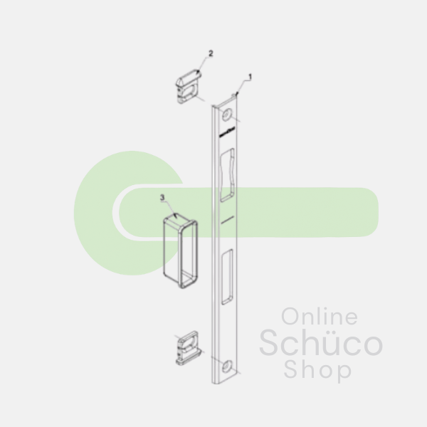 Schuco sluitplaat 268 mm - 240532