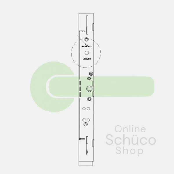 Œuvrette de Schuco Espagnolette AS FD 75 / 90 - 269260