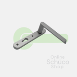 SET - Schuco greep schuifdeur met cilinder uitsparing  en schelp CO 247960, Inox 247964