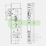 Serrure de panique Schuco - B 34/92/9 - 241821