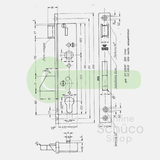 Schuco 211235 LS / 211236 RS Verrouillage et boulon mortisé* - 28/97/10