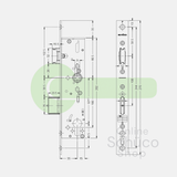 Schuco antipaniek slot - B 35/92/9 - 241985