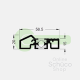 Schuco onderdorpel aluminium AWS 65 - per meter - 167260