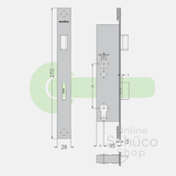Schuco 241700 serrure jour et nuit 35/92/9