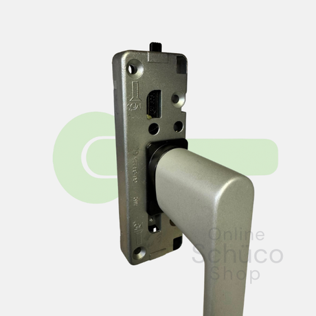 Schuco aluminijs PSK rokturis bīdāmās durvis sudraba RS 247686 / 277786 - LS 247685 / 277785