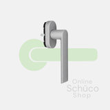 poignée de fenêtre Schüco - aluminium 269017 / acier inoxydable 247081