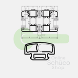 Schuco rubber* vouwwand - prijs per meter - 224691
