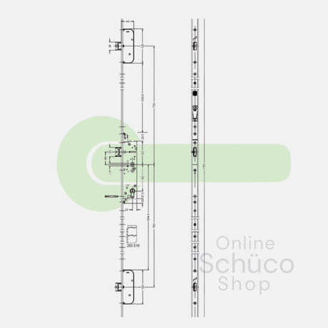 Schuco 279472 antipaniek meerpuntslot Interlock B 39/92/9
