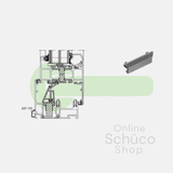 Schuco water cap ASS 50 - open sides - various colors
