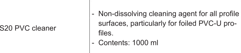 Schüco reinigingsmiddel S20 - Kunststof