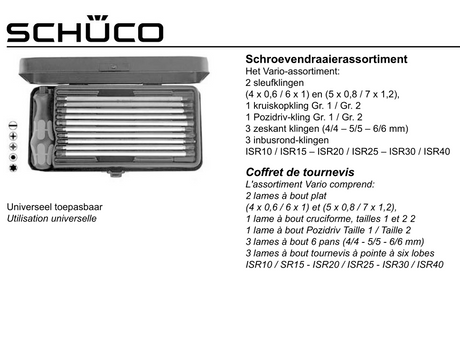 Set tournevis Schuco - 282046